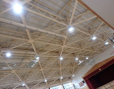 松島第五小学校体育館照明のLED化の画像